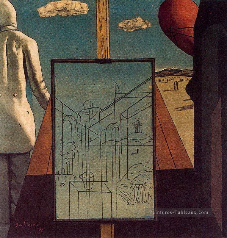 le double rêve du printemps 1915 Giorgio de Chirico surréalisme métaphysique Peintures à l'huile